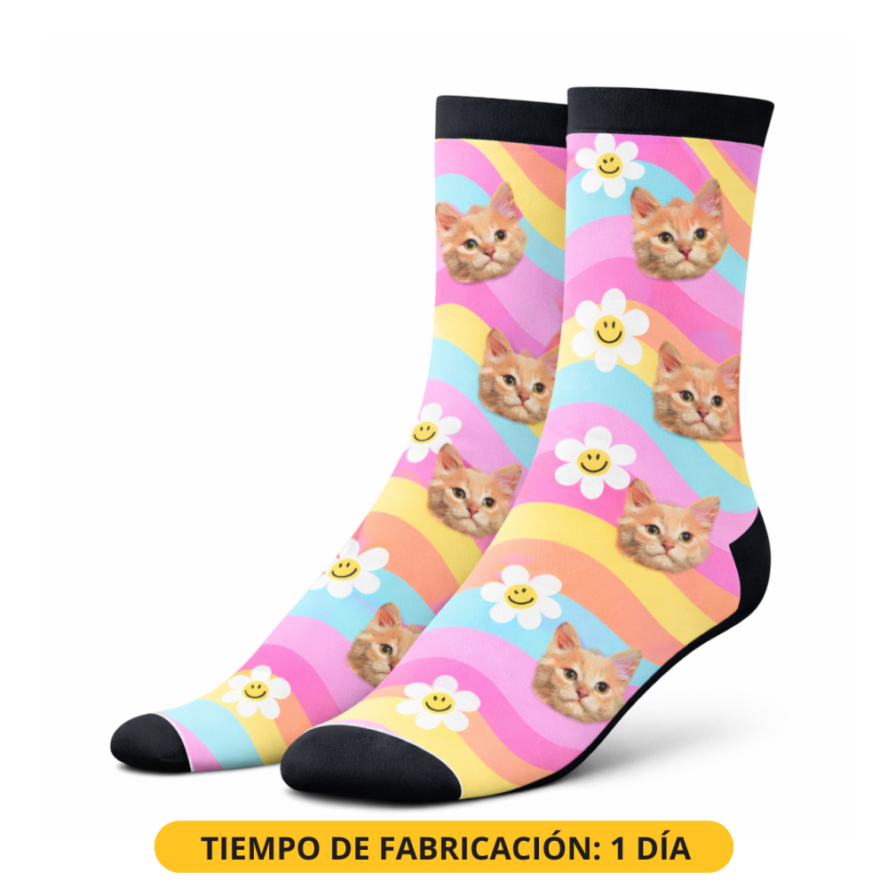 Calcetines Personalizados Flores Primaverales