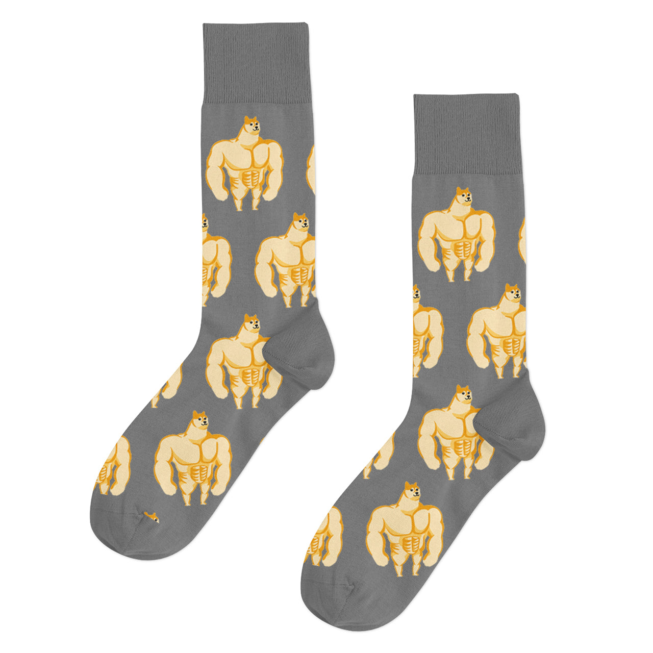 Calcetines Cheems Mamado Gris