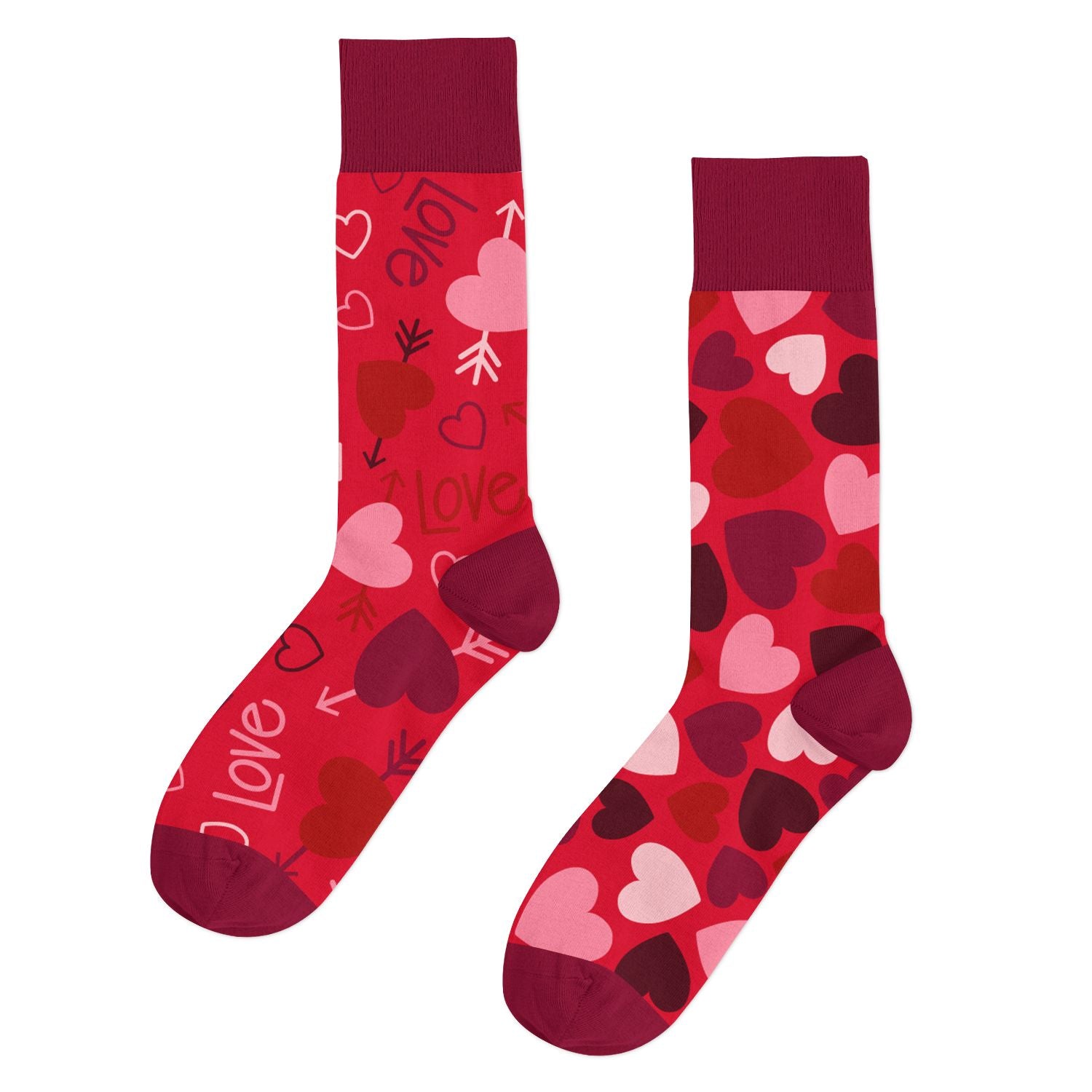 Calcetines Corazones Love Rojo